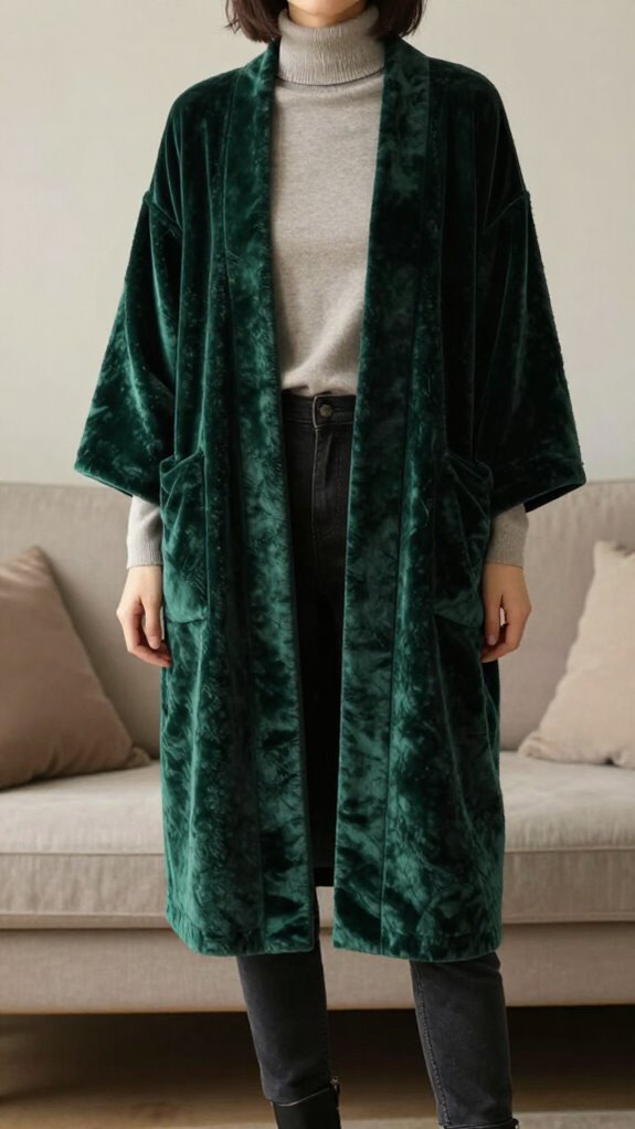 velour kimono glamour