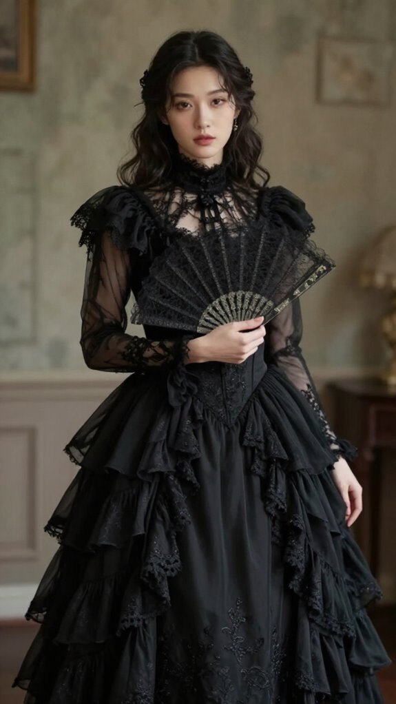victorian ruffle sleepwear elegance