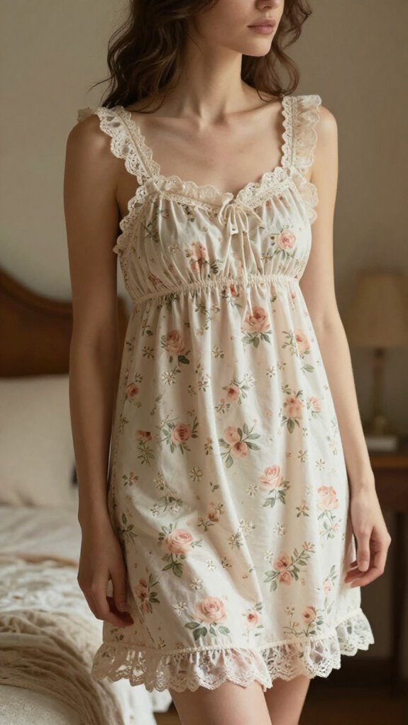 vintage floral elegance nightwear