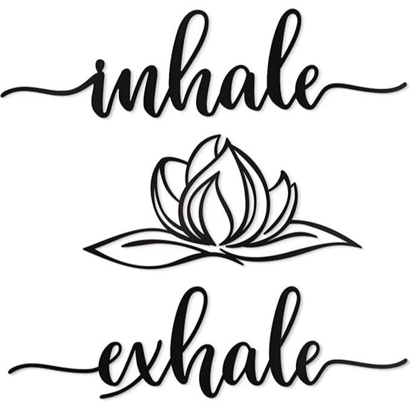 Vivegate Inhale Exhale Lotus Metal Wall Decor (18)