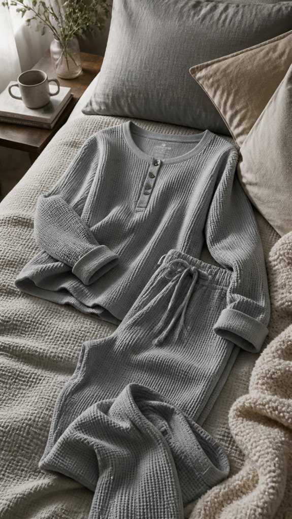 waffle knit enhances sleep comfort