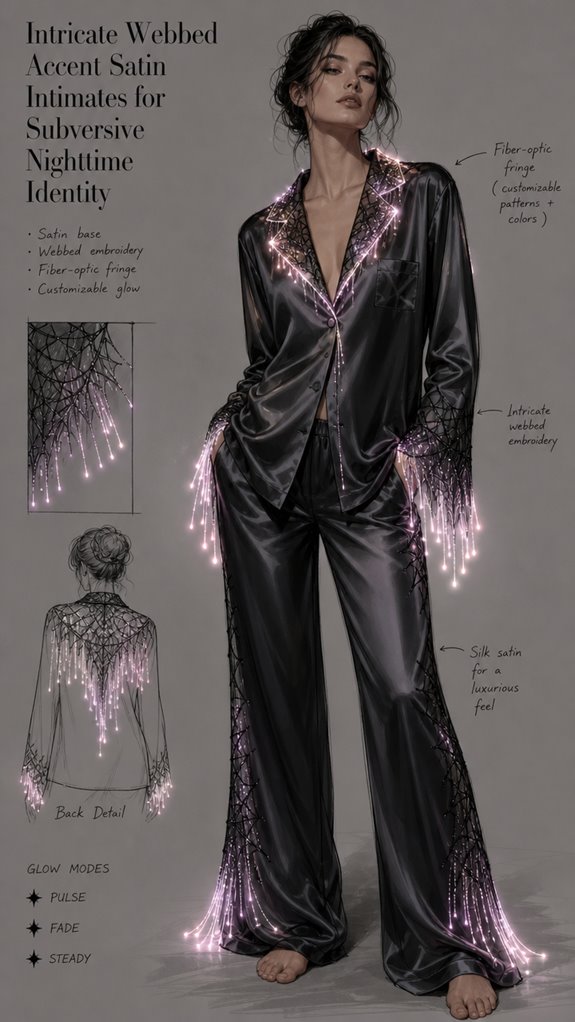 webbed satin night intimates
