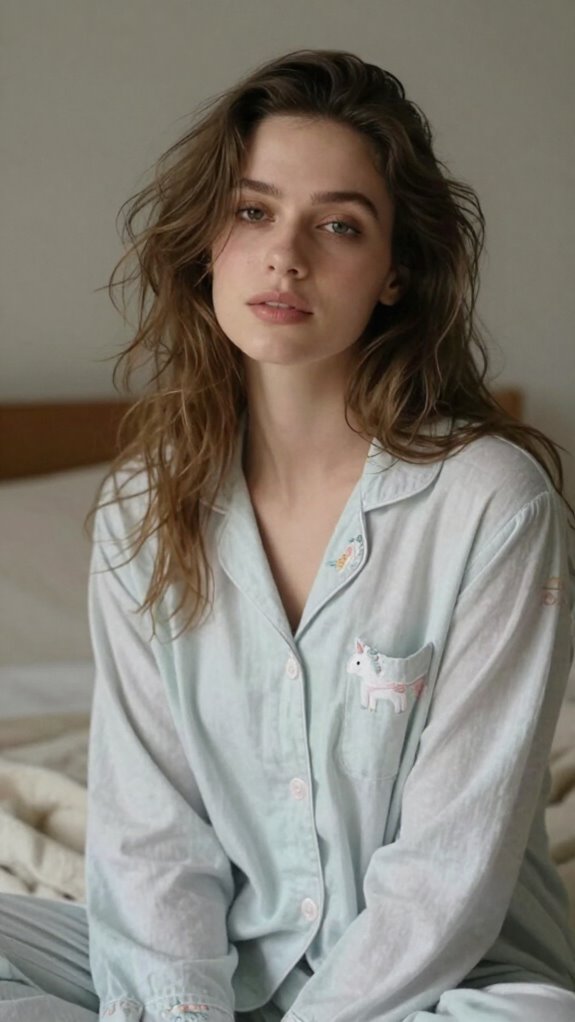 whimsical embroidered character accents