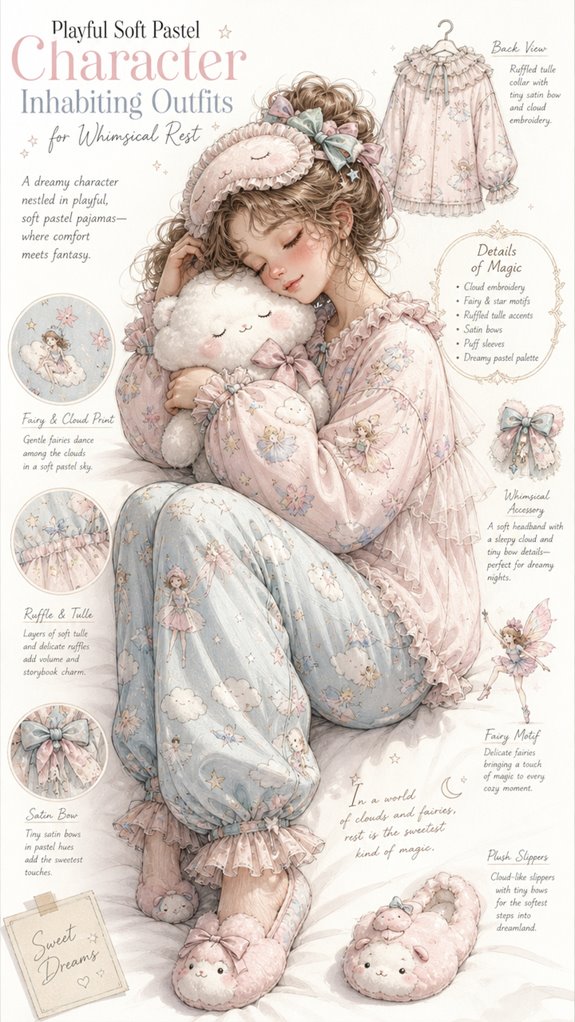 whimsical pastel character outfits
