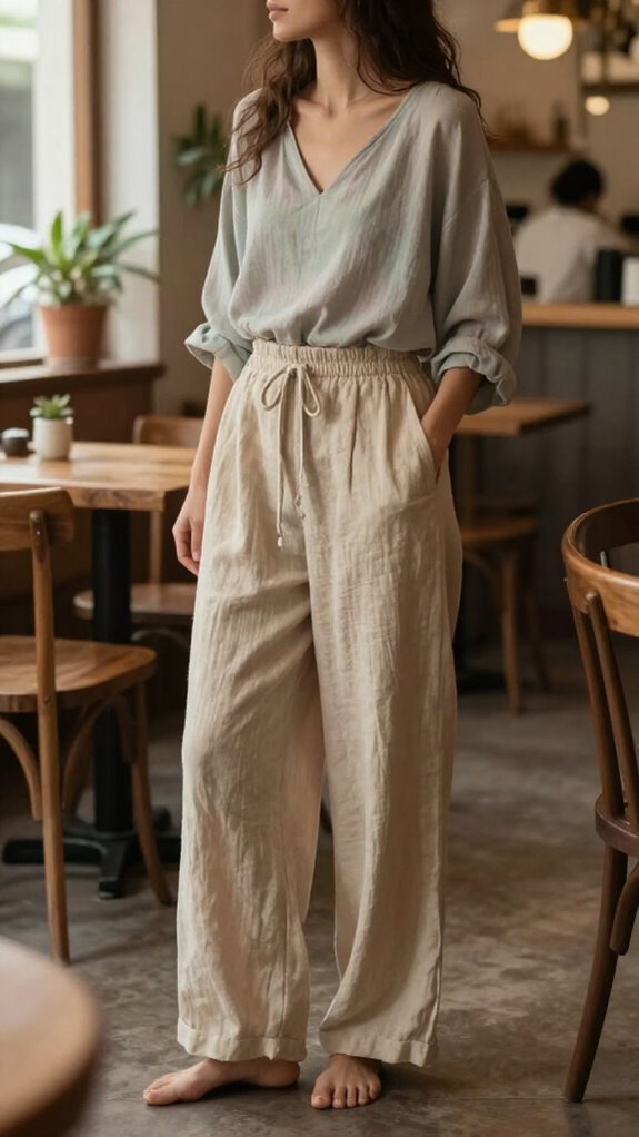 wide leg linen comfort