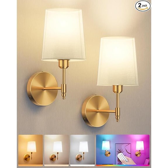 Wireless Rechargeable RGB Wall Sconces (Set of 2)