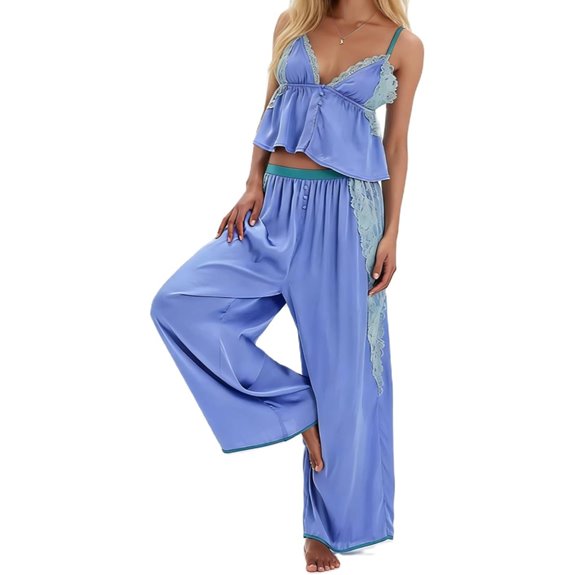 Giraropa Women's Satin Sleepwear Set (Cami & Pants)