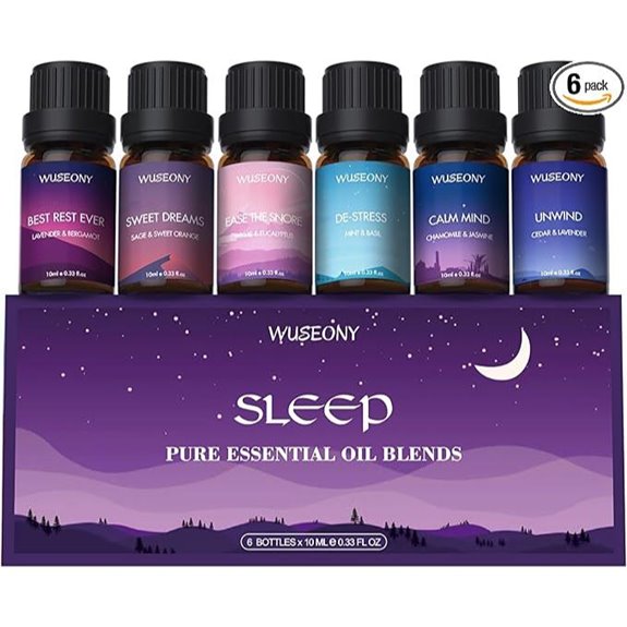 WUSEONY Sleep Essential Oils Set (6) Diffusers Aromatherapy