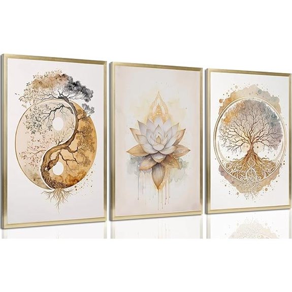 Tree of Life Canvas Wall Art: Zen Yin Yang Painting
