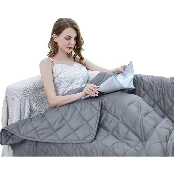 ZZZhen Weighted Blanket 15LB for Calm Sleep